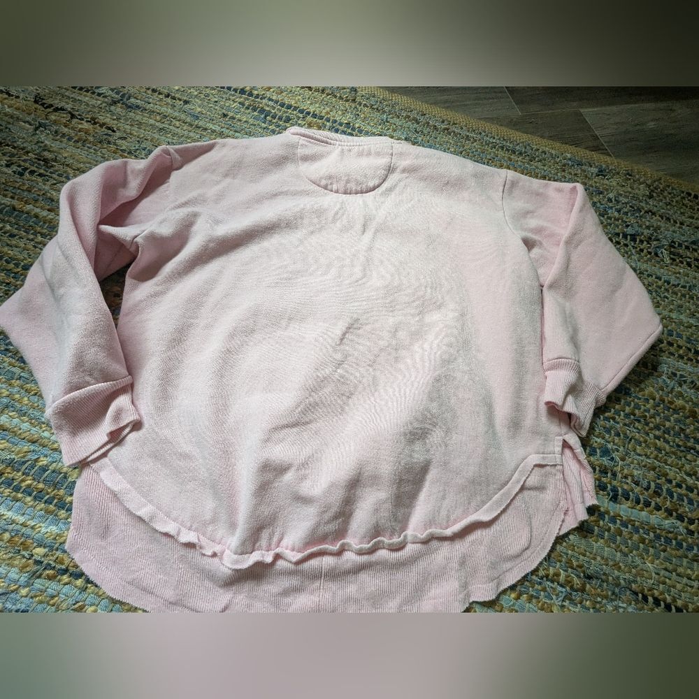 Simply Southern Mama Tired Pink Graphic Pullover Sweatshirt XL Raw Hem Casual - Picture 6 of 6